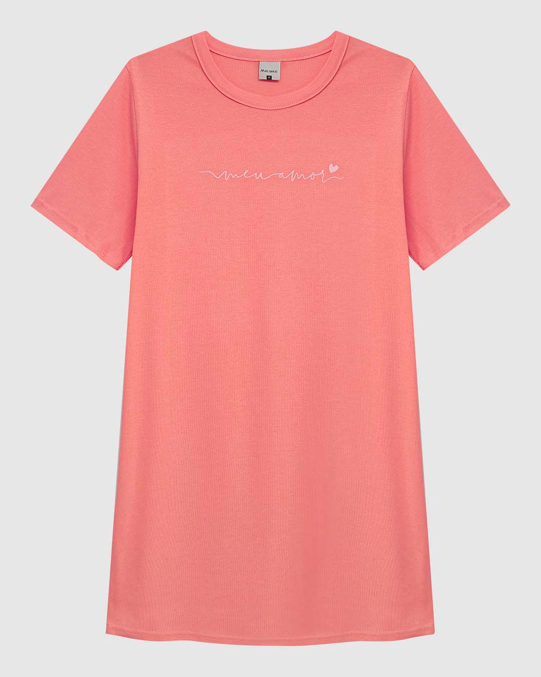 Camisola Feminina Estampa Frontal Em Malha Algodão