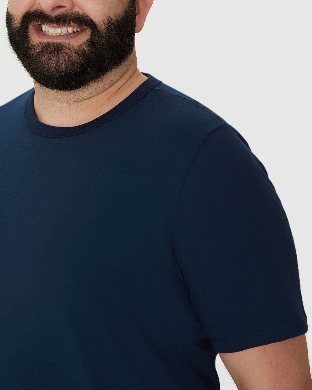 Camiseta Básica Masculina Plus Size Decote Redondo Em Algodão - Imagem 18