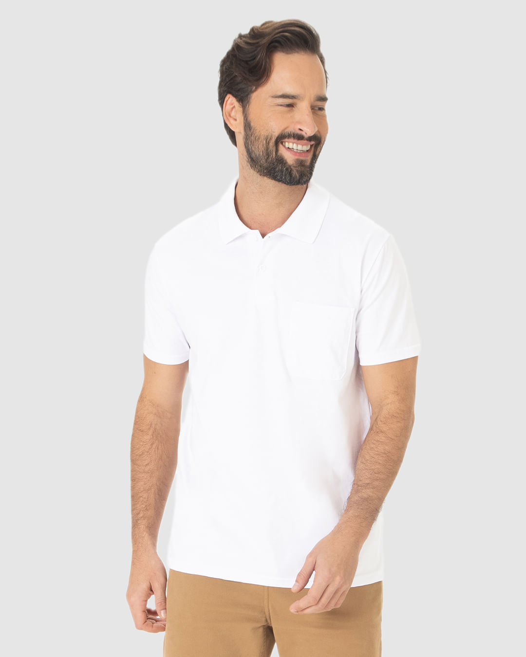Camisa Polo Básica Masculina Gola Esporte Em Algodão - Imagem 21