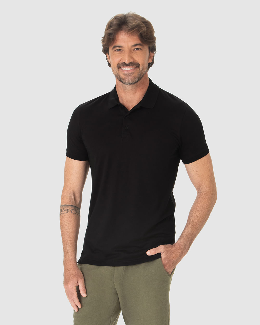 Camisa Polo Básica Masculina Em Algodão Pima - Imagem 21