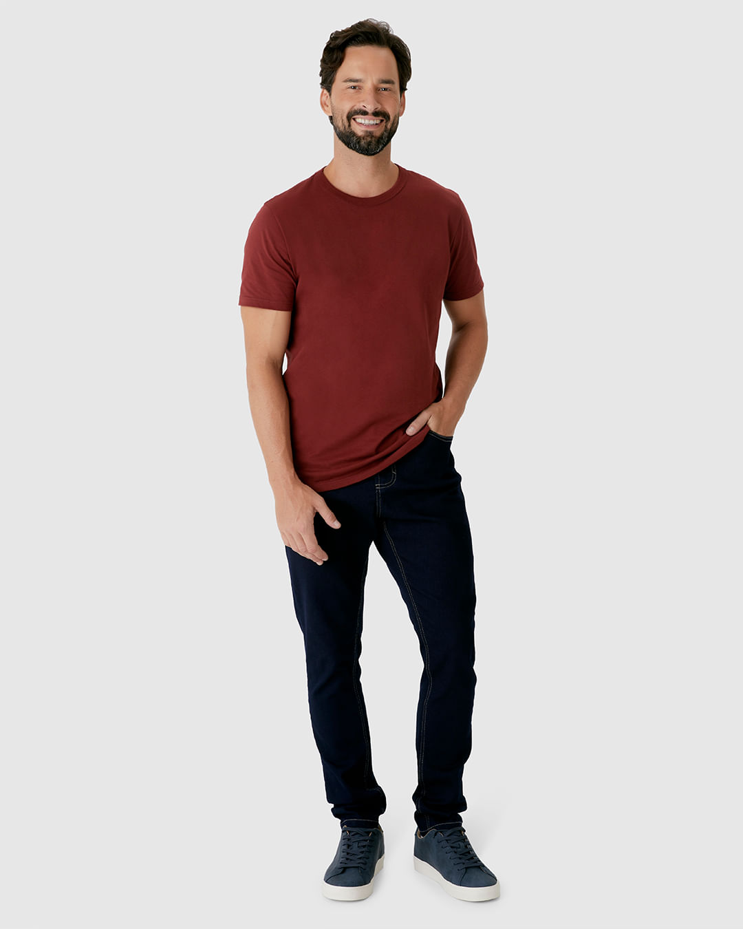 Calça Skinny Masculina Bolso Funcional Em Flex Jeans - Imagem 26