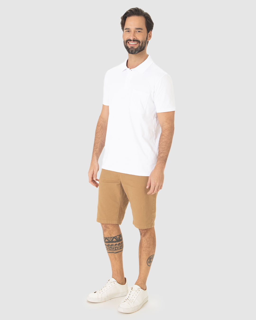 Camisa Polo Básica Masculina Gola Esporte Em Algodão - Imagem 22