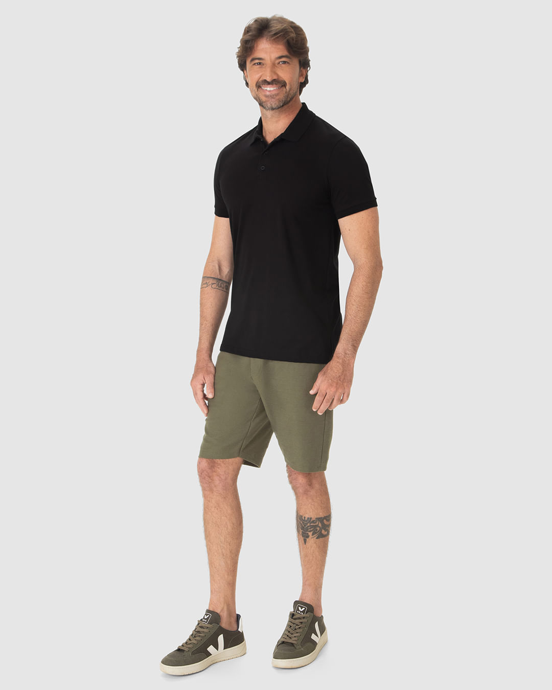 Camisa Polo Básica Masculina Em Algodão Pima - Imagem 7