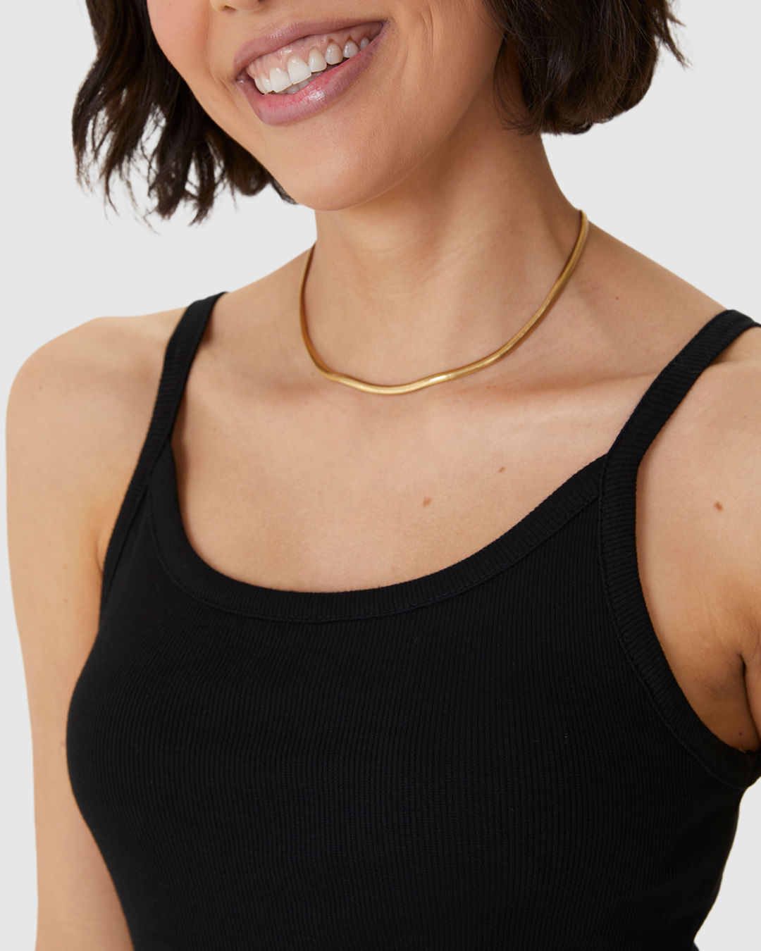 Regata Básica Feminina Alça Fina Em Ribana - Imagem 3