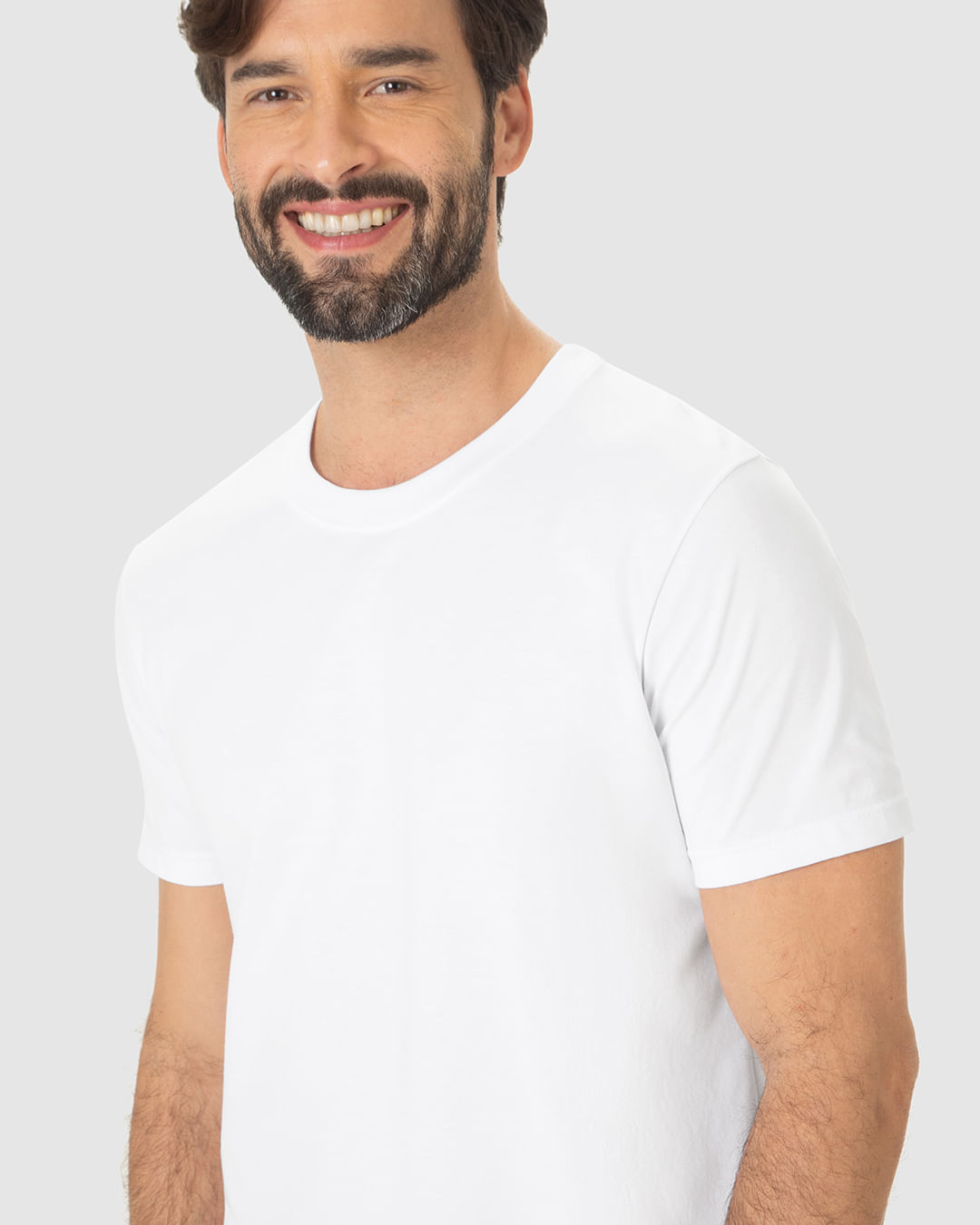 Camiseta Pima Masculina Com Acabamento No Decote Interno - Imagem 3
