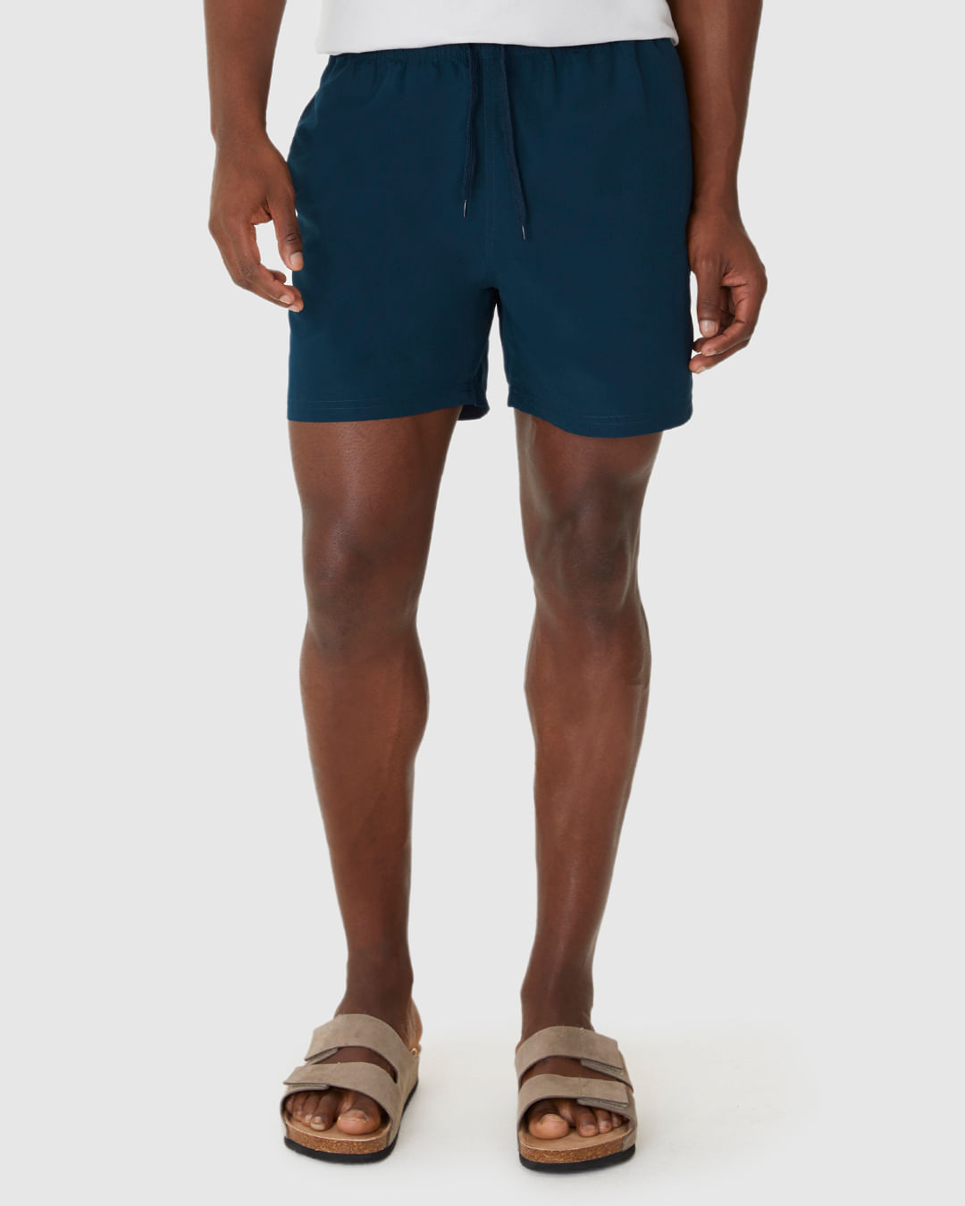 Shorts Masculino Cós Com Cadarço Funcional Em Tafetá - Imagem 10