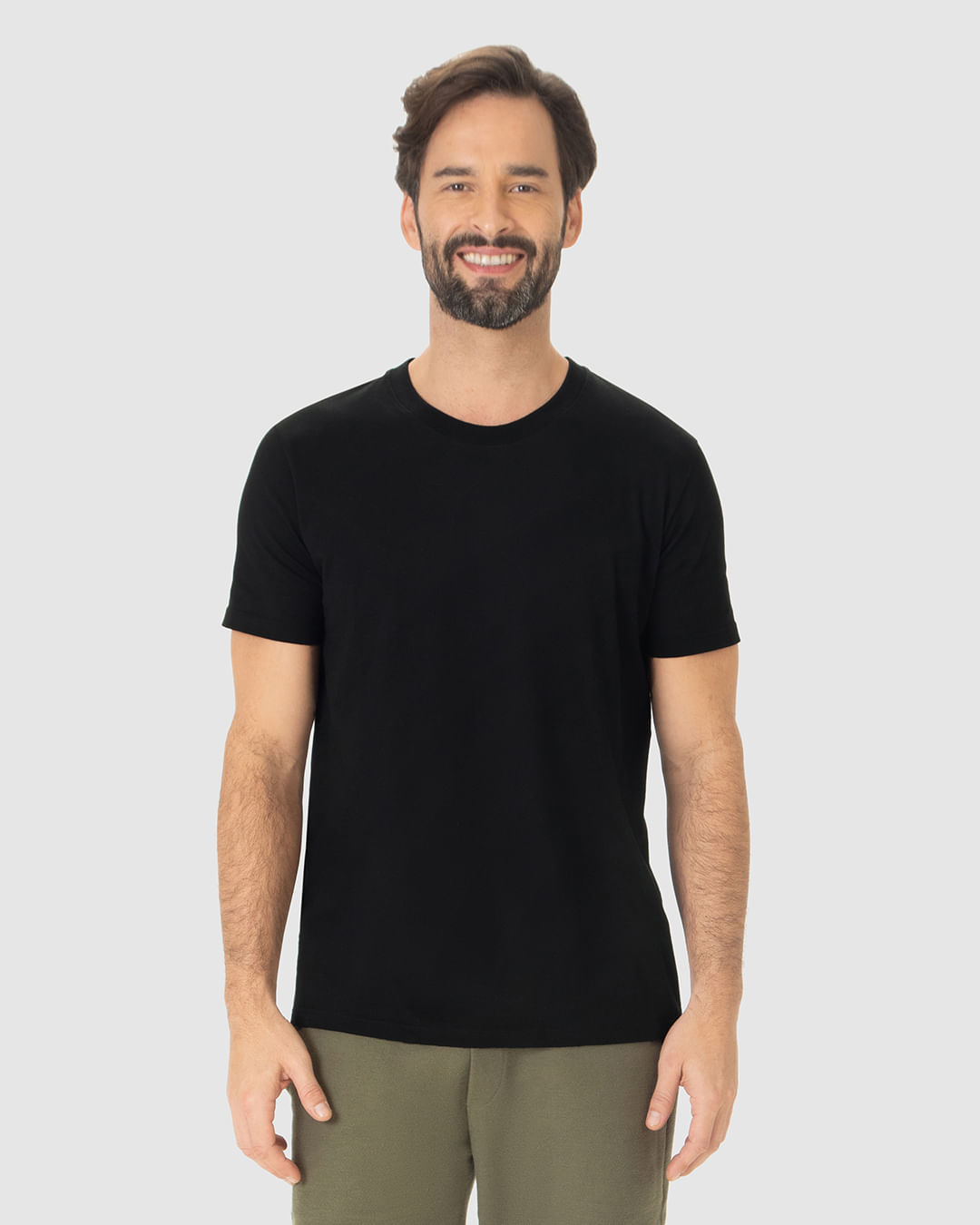 Camiseta Pima Masculina Com Acabamento No Decote Interno - Imagem 19