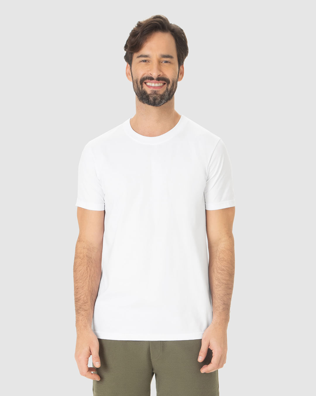 Camiseta Pima Masculina Com Acabamento No Decote Interno - Imagem 14