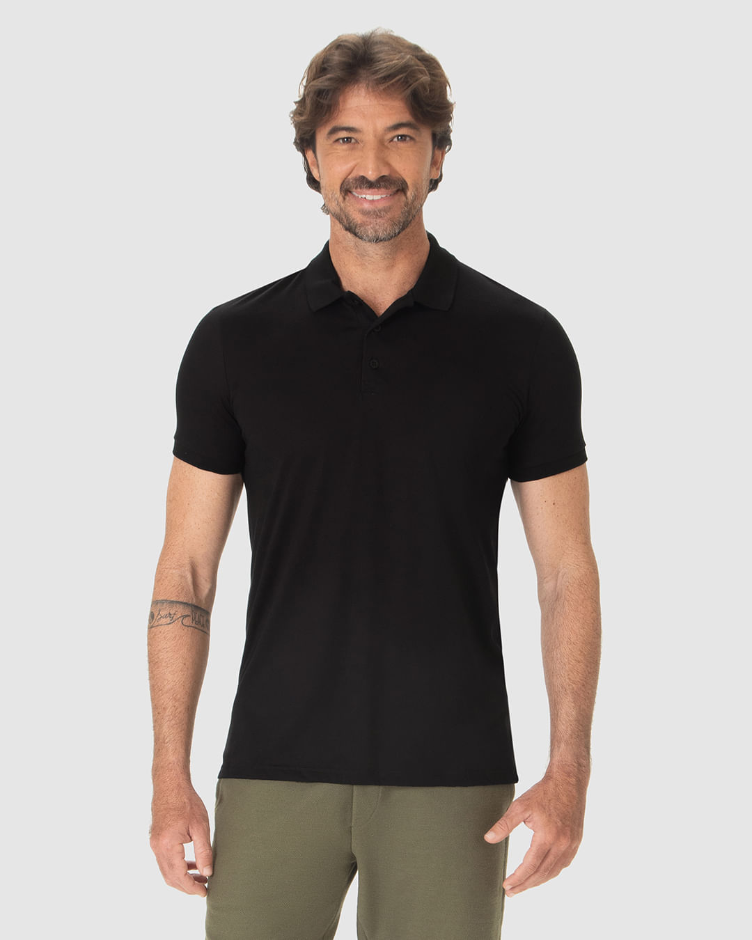 Camisa Polo Básica Masculina Em Algodão Pima - Imagem 24