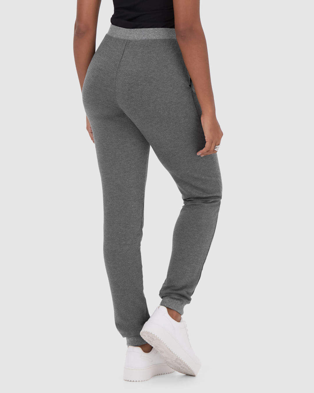 Calça Básica Feminina Jogger Em Moletinho De Viscose - Imagem 15
