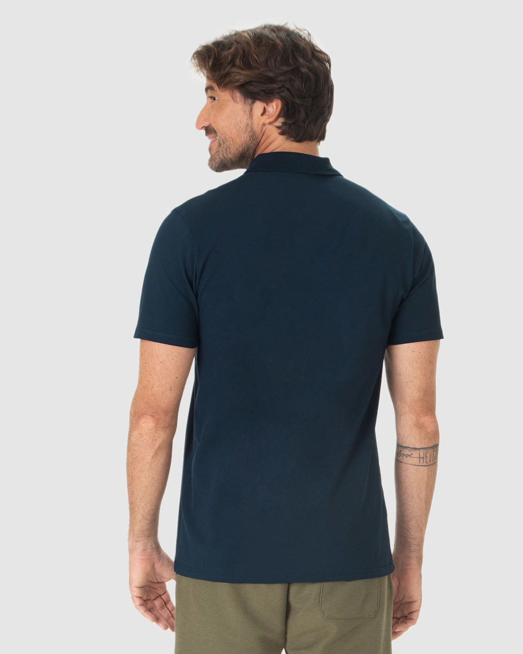 Camisa Polo Básica Masculina Gola Retilínea Em Piquet Stretch - Imagem 20