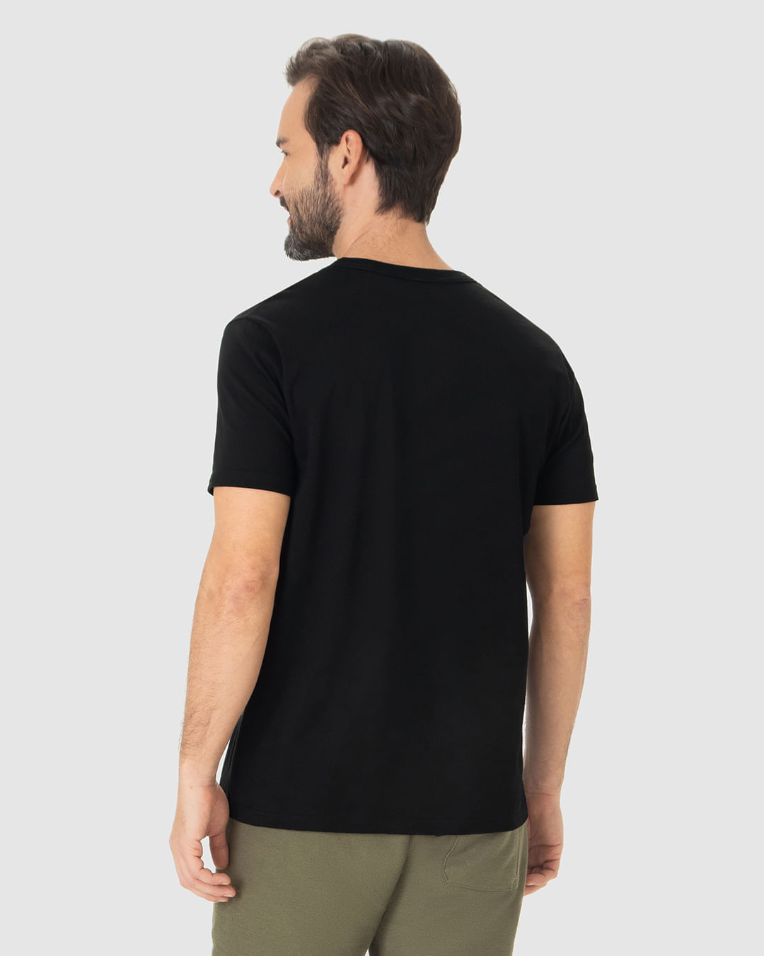 Camiseta Pima Masculina Com Acabamento No Decote Interno - Imagem 5