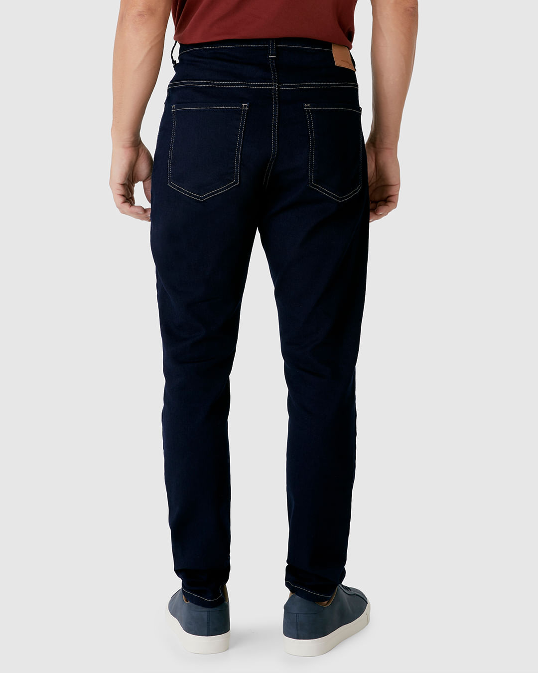 Calça Skinny Masculina Bolso Funcional Em Flex Jeans - Imagem 15