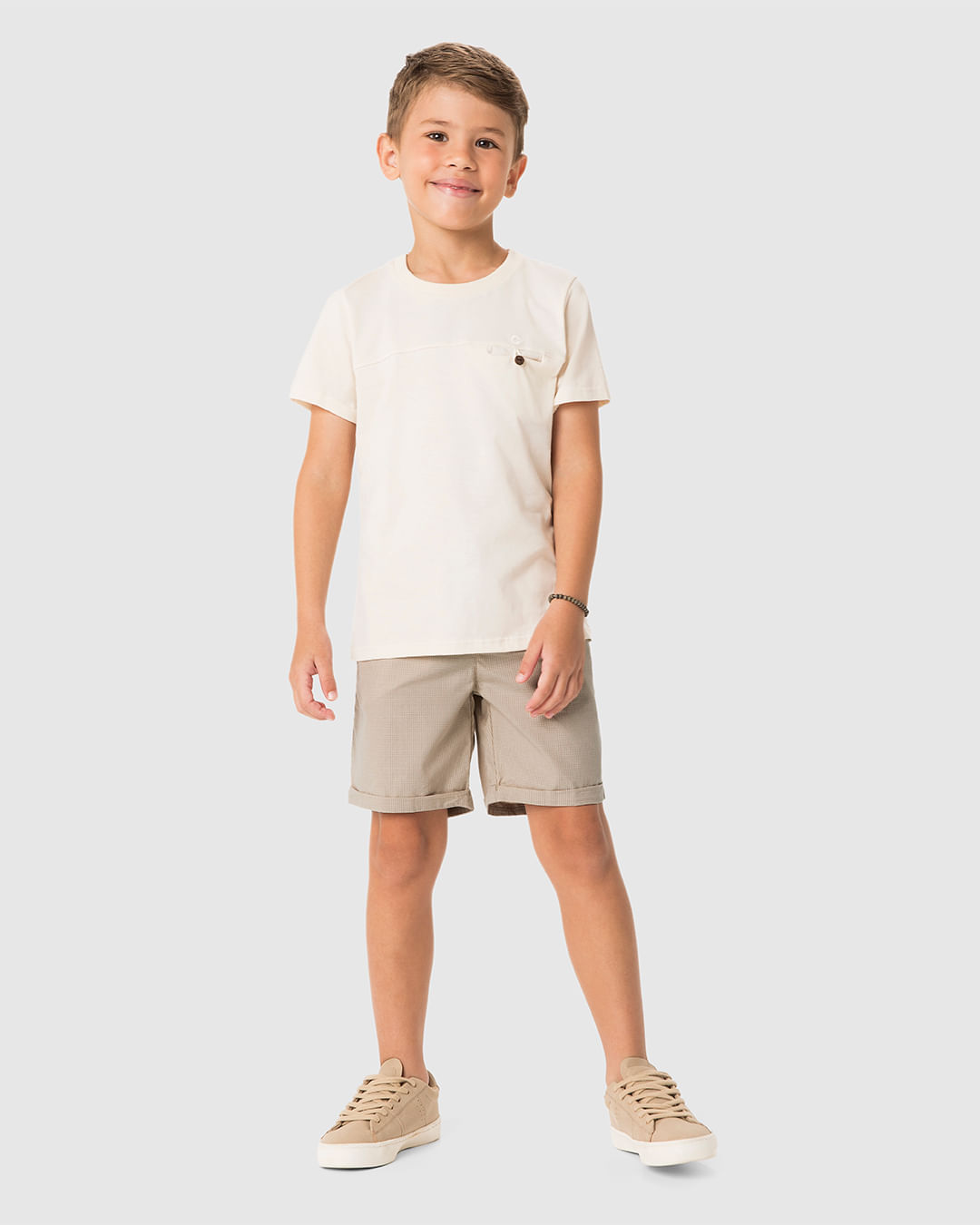 Bermuda Menino Comfort Bolso Funcional Em Tricoline - Carinhoso - Imagem 25