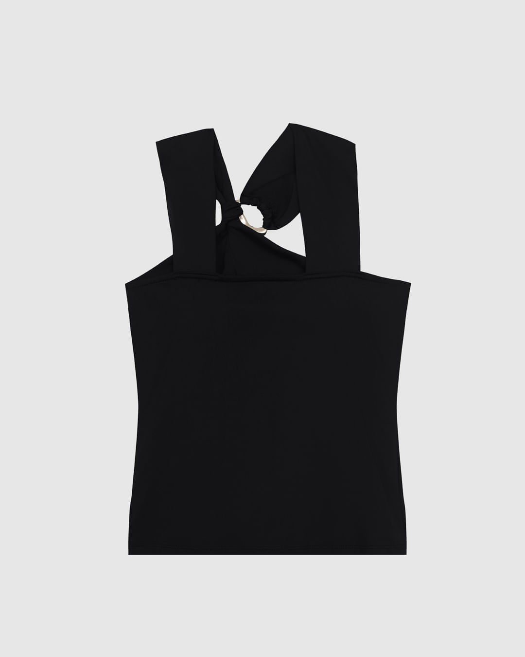 Regata Justa Feminina Alça Detalhe Argola Metálica Em Malha Poliamida - ENFIM - Imagem 12