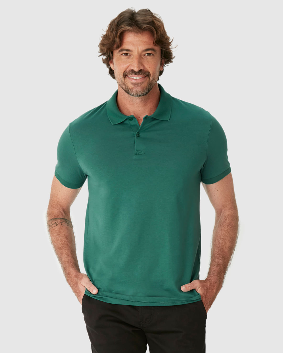 Camisa Polo Masculina Slim Em Algodão Pima