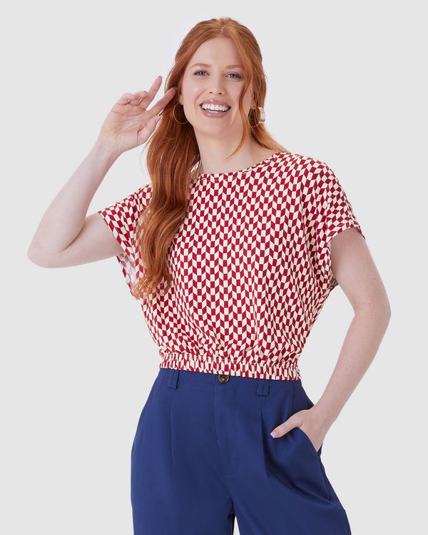 Blusa Cropped Feminina Barra Elástico Em Viscose Stretch Off White - G