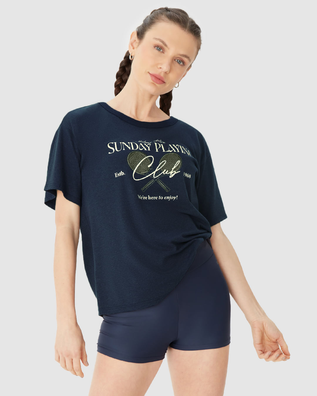 Blusa Esportiva Feminina Box Sunday Playing Em Malha Anti Odor Malwee Active