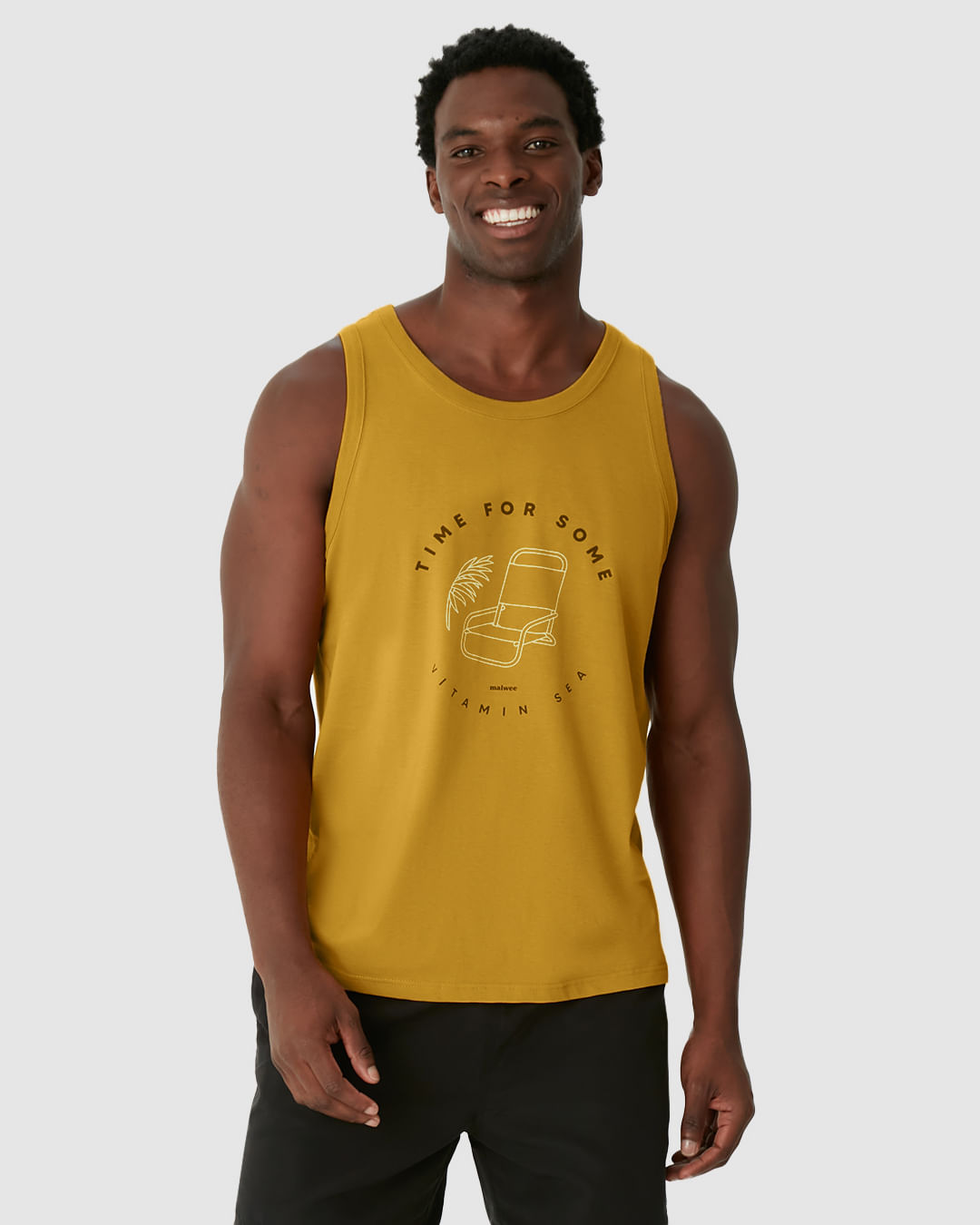 Regata Masculina Alça Estreita Com Estampa Em Algodão - Imagem 16