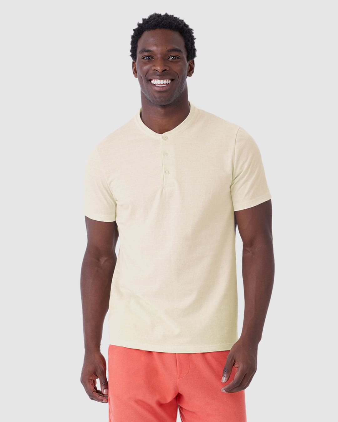 Camiseta Masculina Slim Peitilho Frontal Em Malha Linho Texturizada - Imagem 21