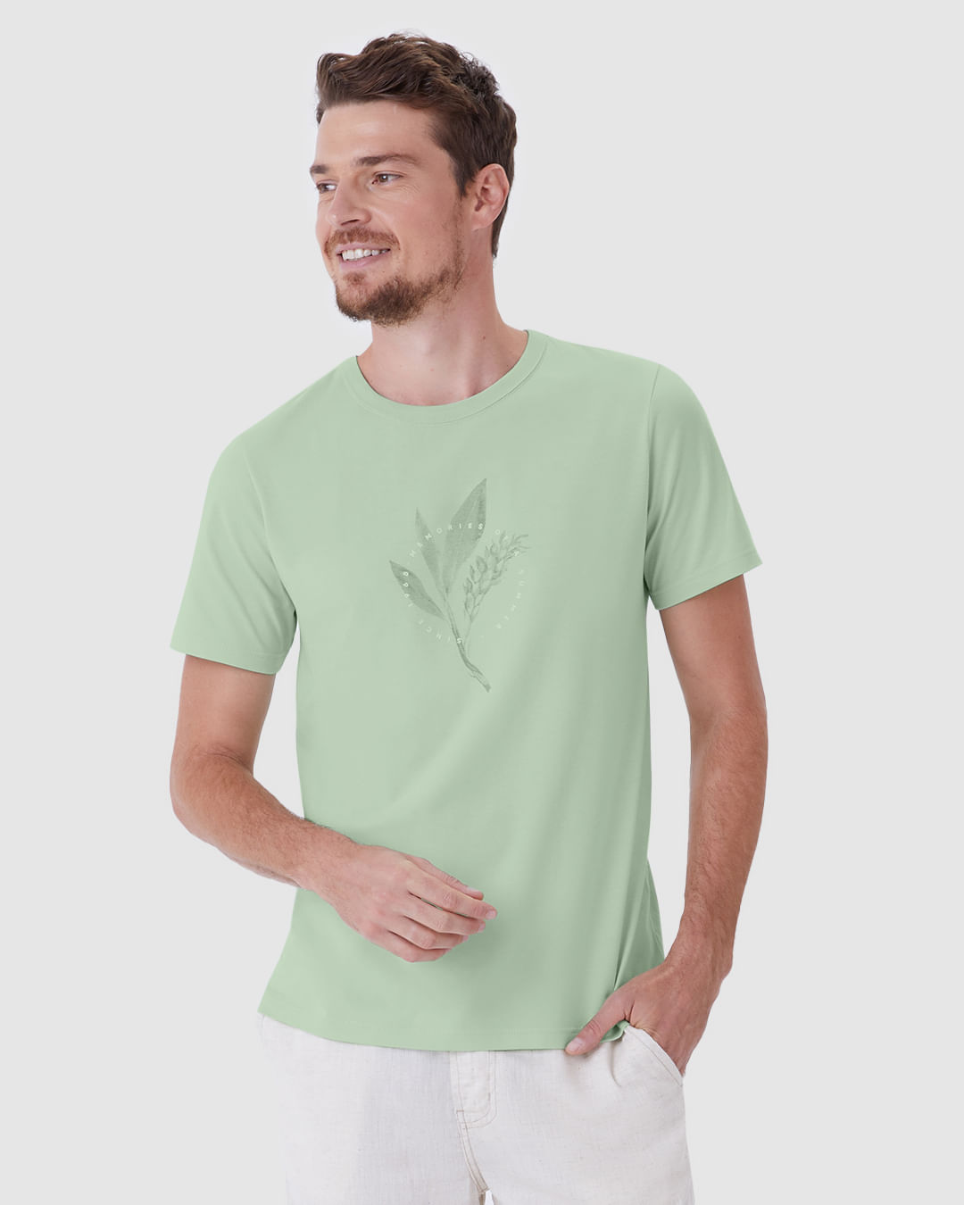 Camiseta Masculina Slim Estampada Em Algodão - Imagem 11