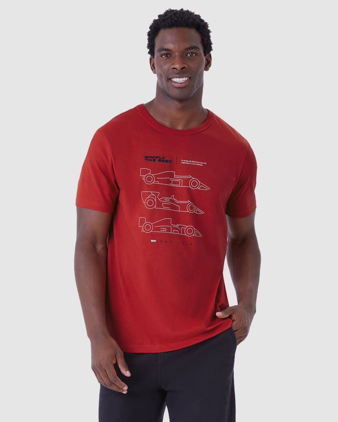 Camiseta Masculina Regular Estampada Em Algodão - Imagem 6