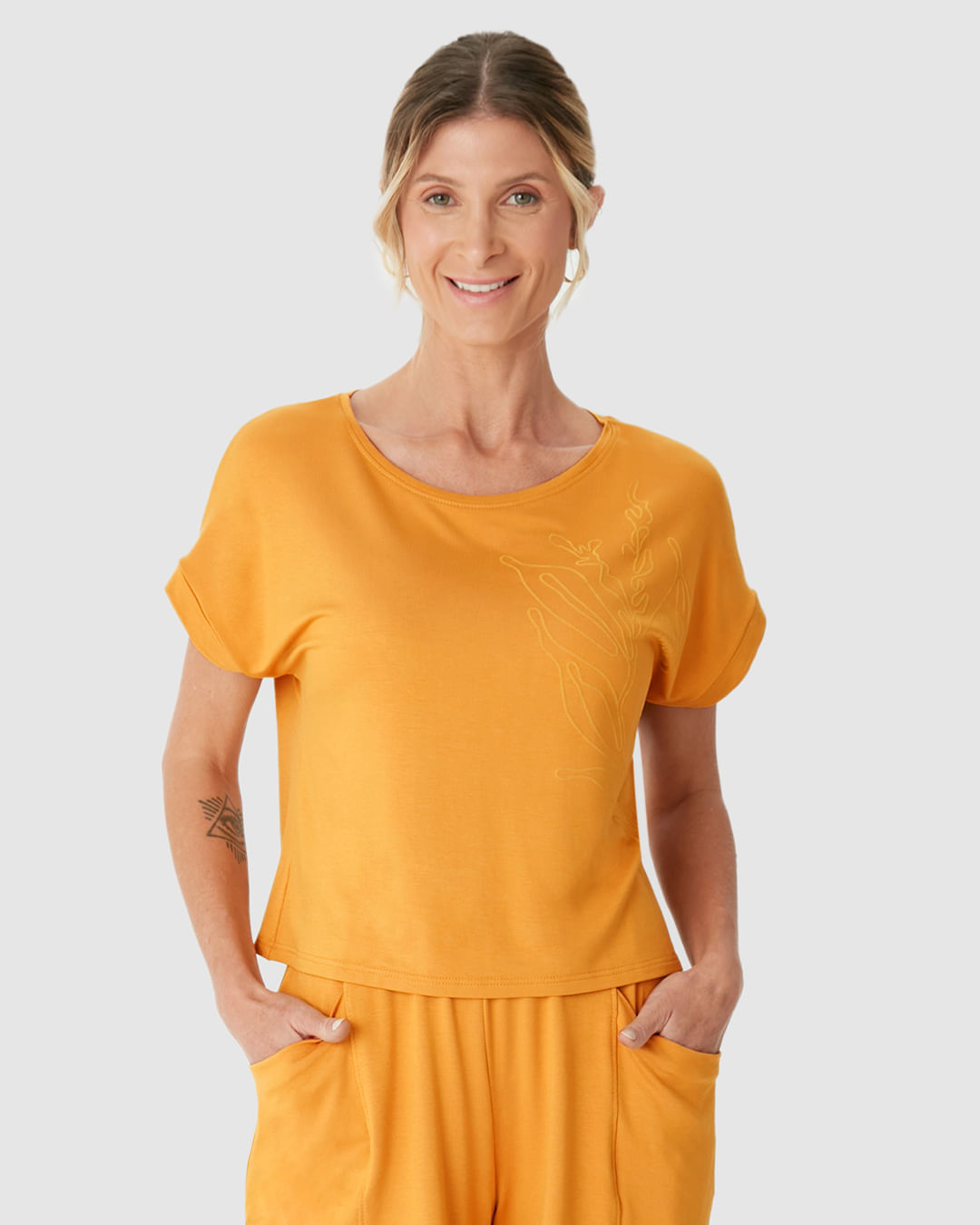 Blusa Ampla Feminina Estampa Puff Em Moletinho De Viscose