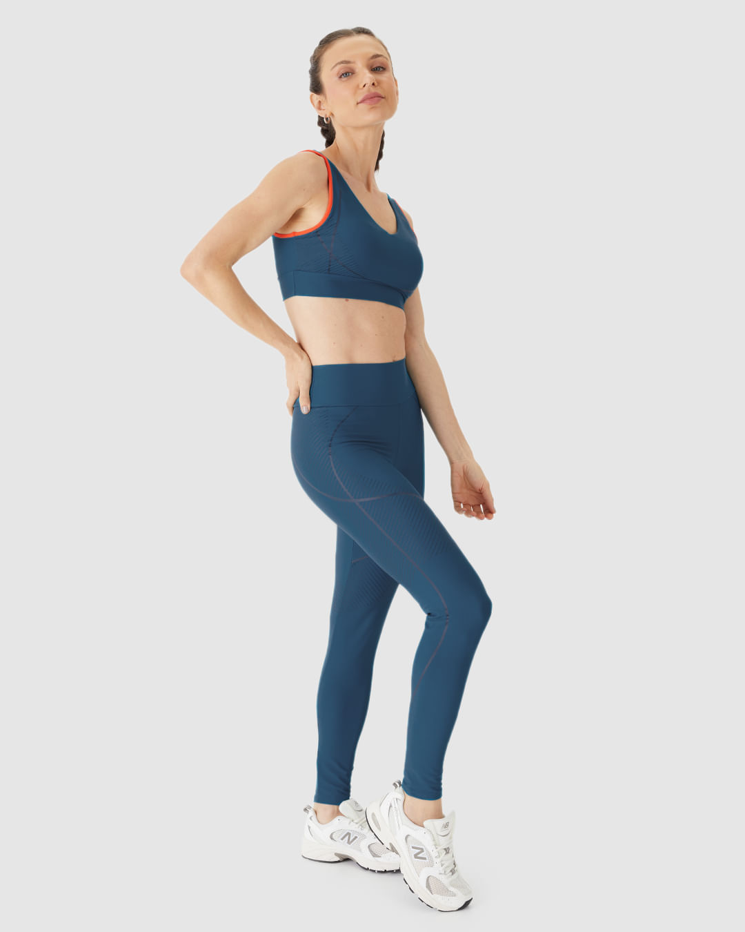 Calça Legging Esportiva Feminina Estampa Frontal Em Malha Dry Malwee Active