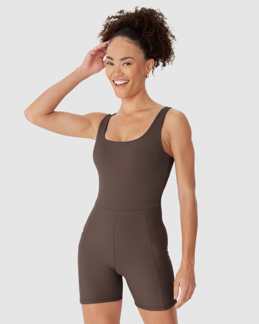 Macaquinho Esportivo Utilitário Bolso Lateral Em Malha Canelada Malwee Active - Imagem 6