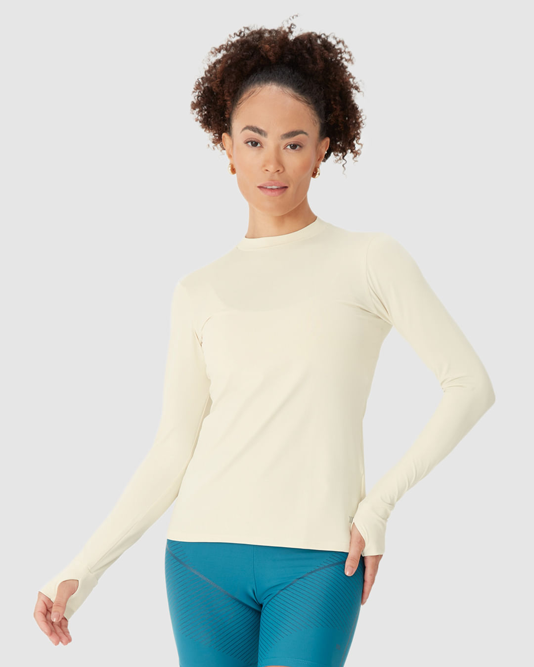 Blusa Esportiva Feminina Manga Com Abertura Para Dedo Em Dry E Proteção UV50+ Malwee Active