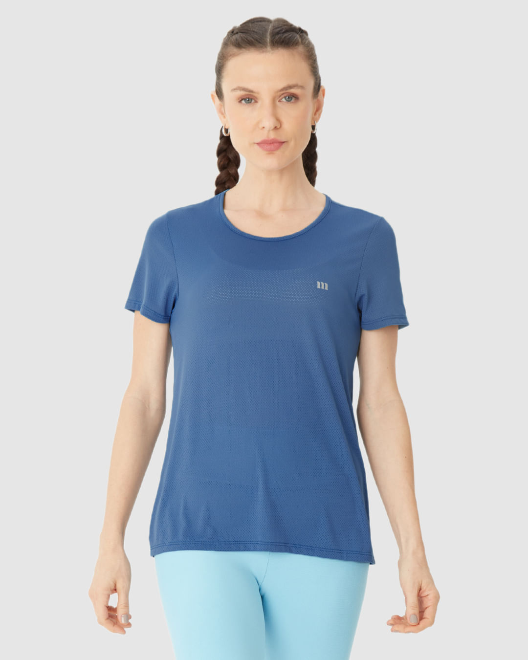 Blusa Esportiva Básica Feminina Decote Redondo Manga Curta Em Malha Dry Malwee Active - Imagem 16