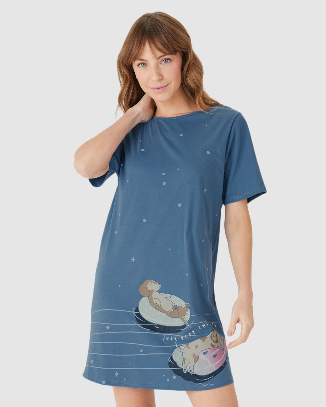 Camisola T-Shirt Feminina Com Estampa Em Algodão