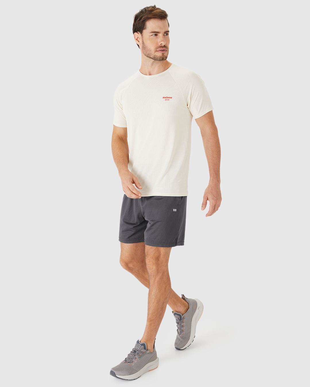 Bermuda Esportiva Masculina Dupla Cadarço Interno Funcional Em Malha Dry Malwee Active