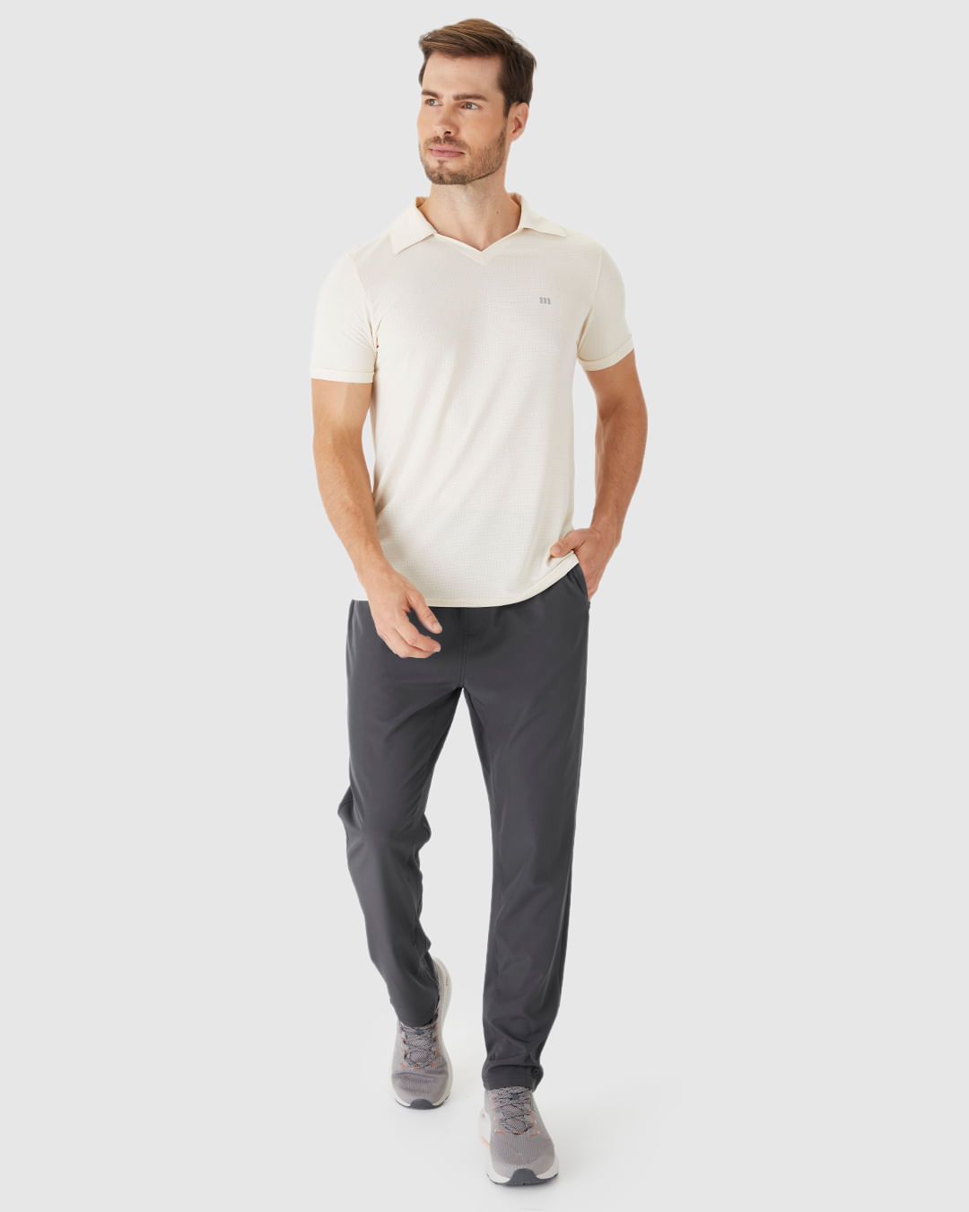 Calça Esportiva Masculina Runner Bolso Fecho Zíper Em Tafetá Com Elastano Malwee Active