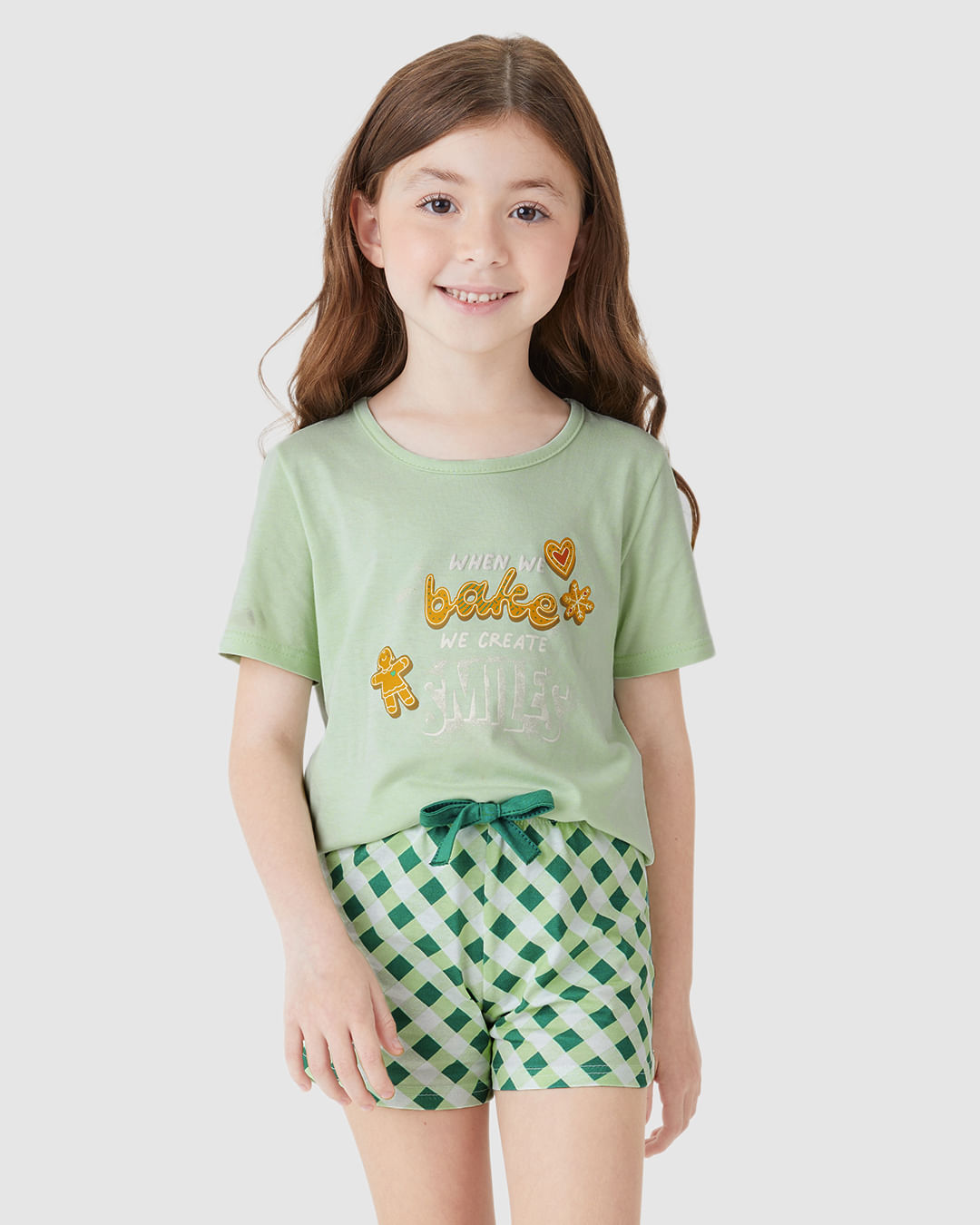 Pijama Infantil Menina When We Bake We Create Smiles Em Algodão Malwee Kids - Imagem 26