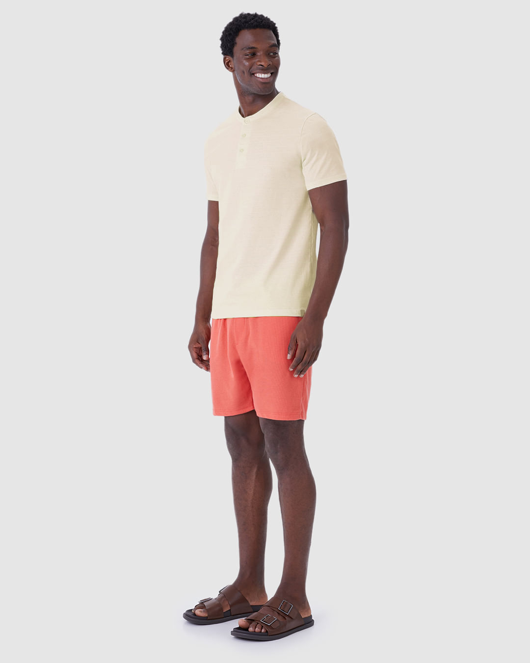 Camiseta Masculina Slim Peitilho Frontal Em Malha Linho Texturizada - Imagem 22