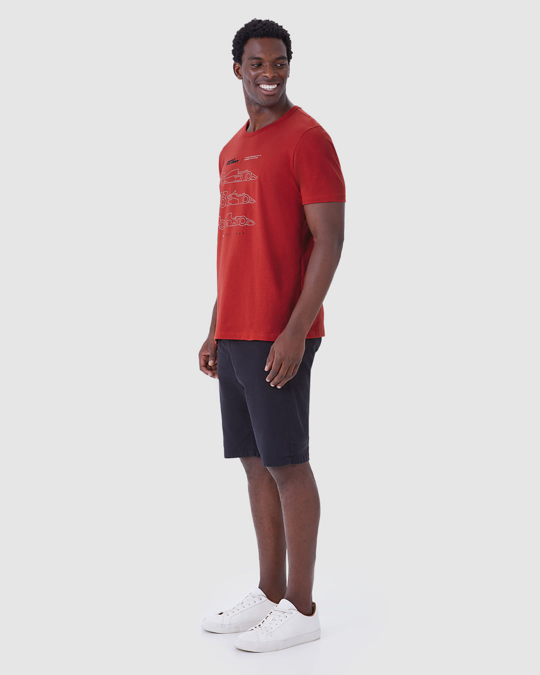 Camiseta Masculina Regular Estampada Em Algodão - Imagem 17