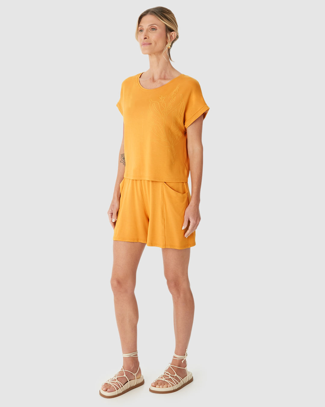 Blusa Ampla Feminina Estampa Puff Em Moletinho De Viscose - Imagem 7