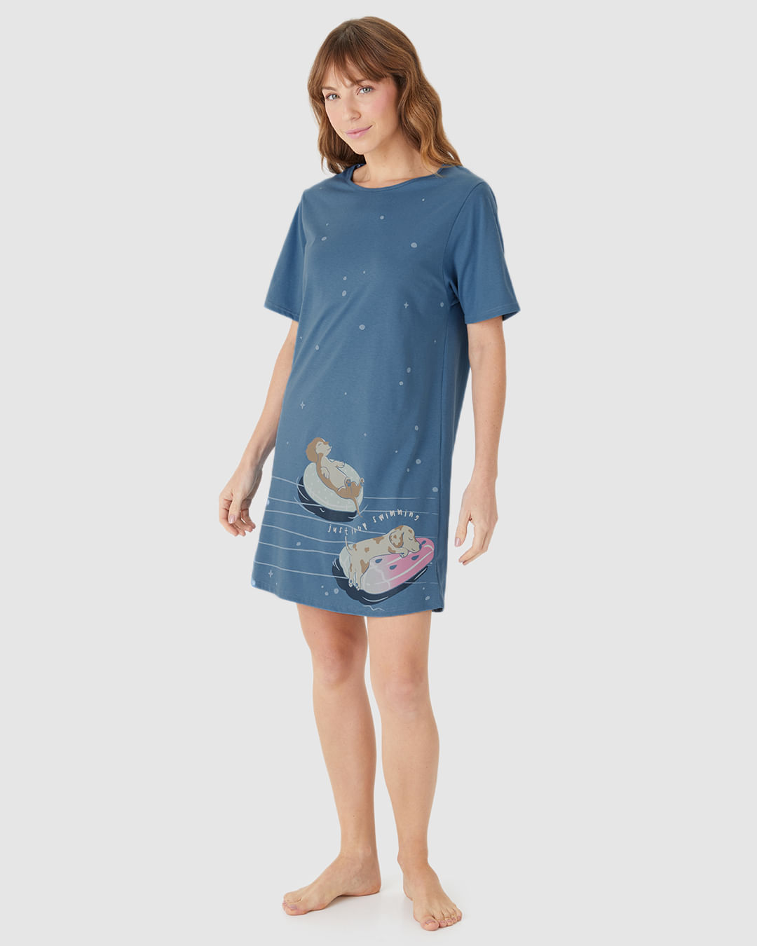 Camisola T-Shirt Feminina Com Estampa Em Algodão - Imagem 17