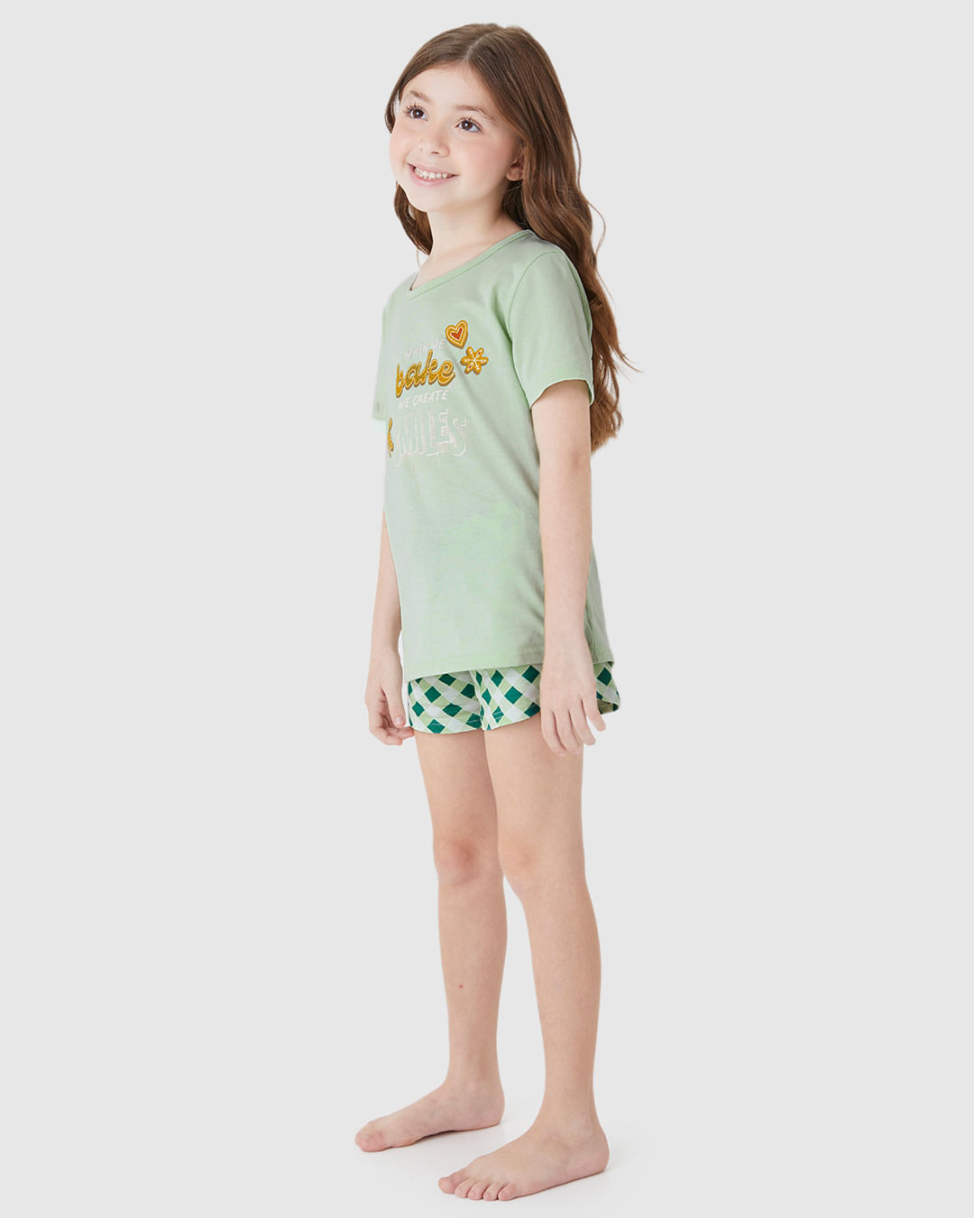 Pijama Infantil Menina When We Bake We Create Smiles Em Algodão Malwee Kids - Imagem 2