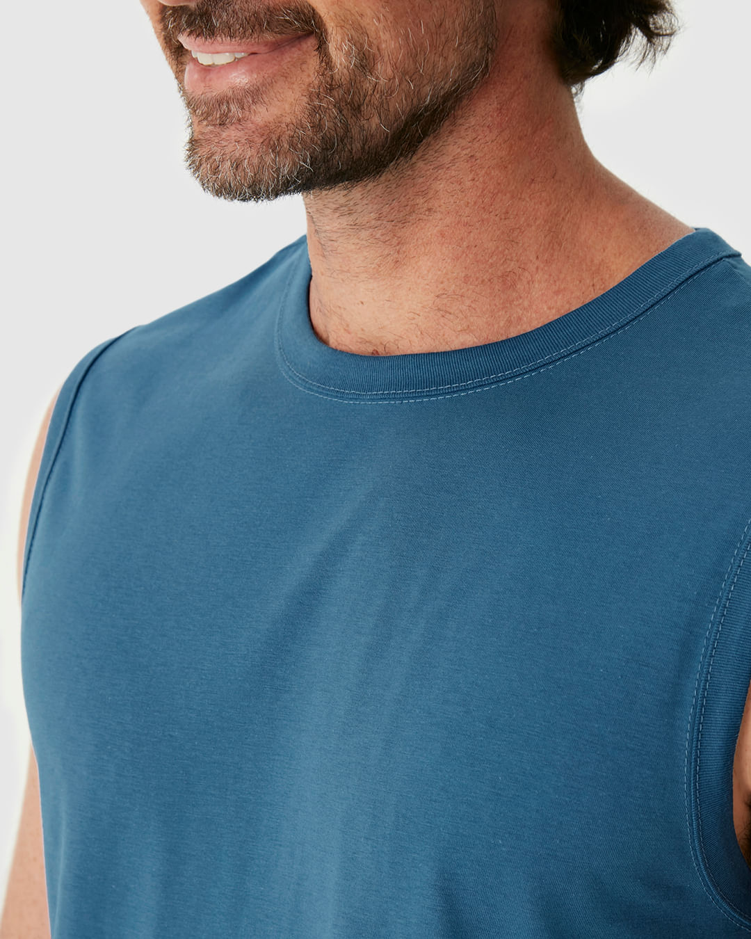 Regata Básica Masculina Machão Decote Redondo Em Algodão - Imagem 8