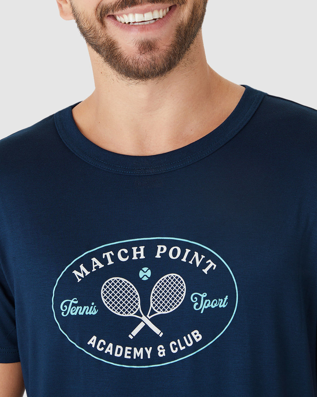 Pijama Curto Masculino Match Point Academy & Club Em Viscose Stretch - Imagem 13