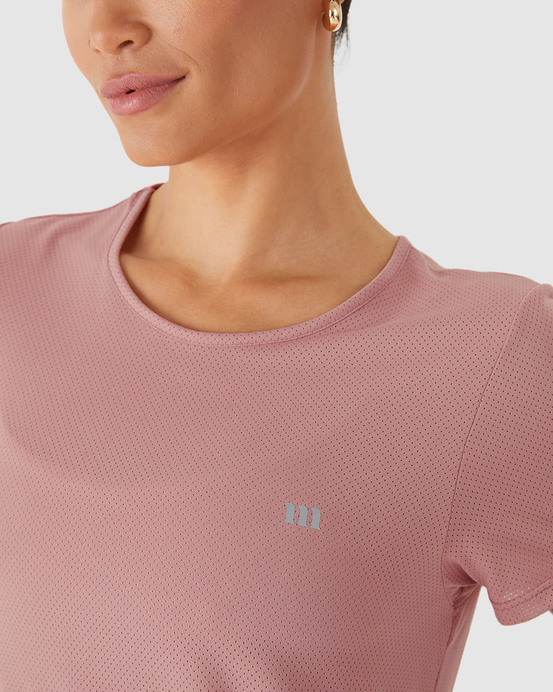 Blusa Esportiva Básica Feminina Decote Redondo Manga Curta Em Malha Dry Malwee Active - Imagem 3