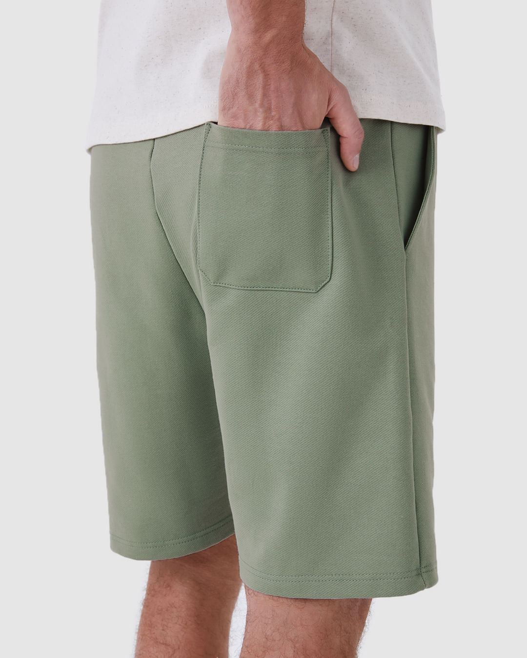 Bermuda Masculina Comfort Cadarço Funcional Em Moletom Sarjado - Imagem 23