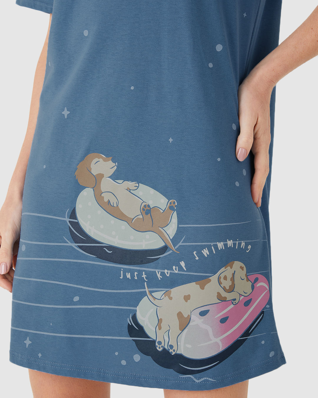 Camisola T-Shirt Feminina Com Estampa Em Algodão - Imagem 3