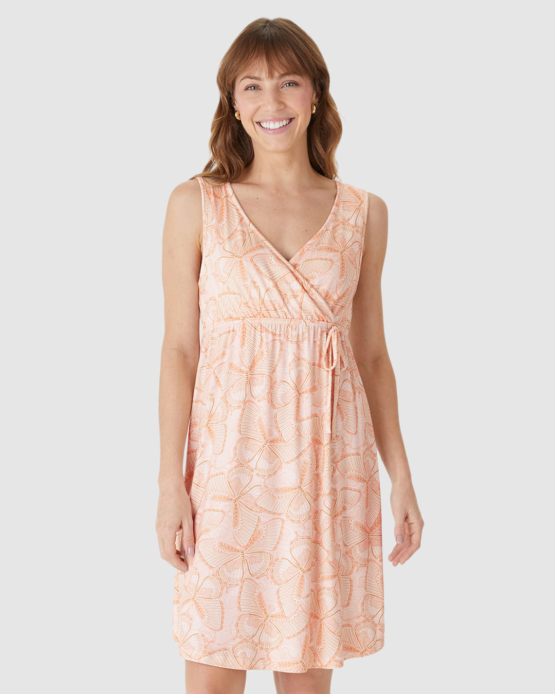 Camisola Feminina Slim Gestante Laço Decorativo Em Viscose Stretch - Imagem 44