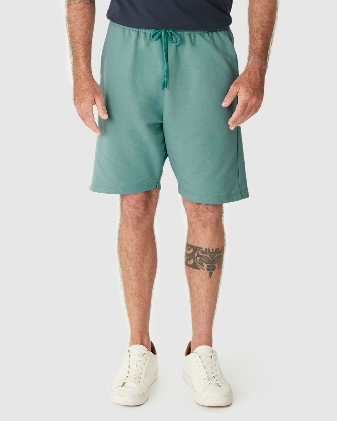 Bermuda Básica Masculina Comfort Bolso Costas Em Moletom - Imagem 24