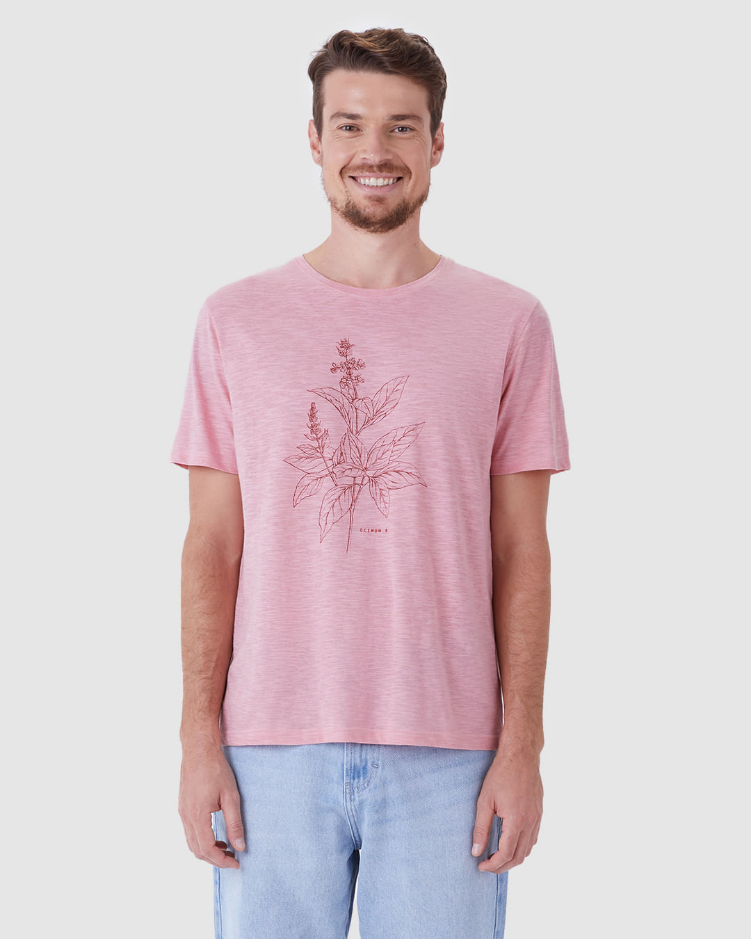 Camiseta Masculina Manga Curta Estampa Frontal Em Malha Flamê - Imagem 4