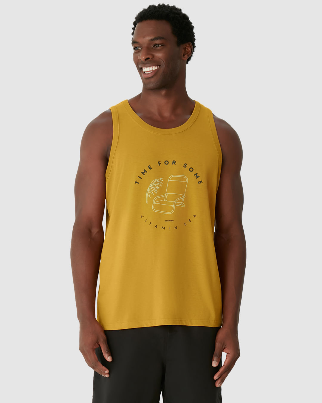 Regata Masculina Alça Estreita Com Estampa Em Algodão - Imagem 24