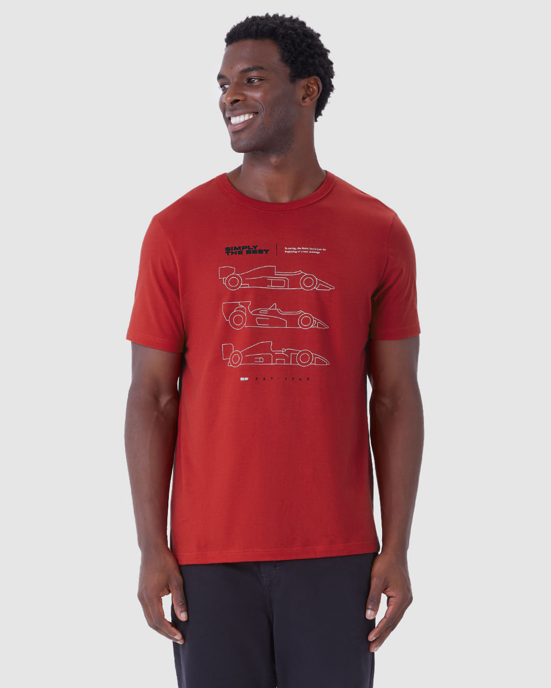 Camiseta Masculina Regular Estampada Em Algodão - Imagem 4
